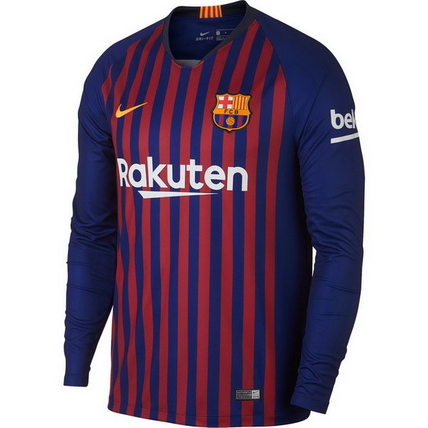 Camiseta Barcelona Primera equipación ML 2018-2019 Rojo Azul